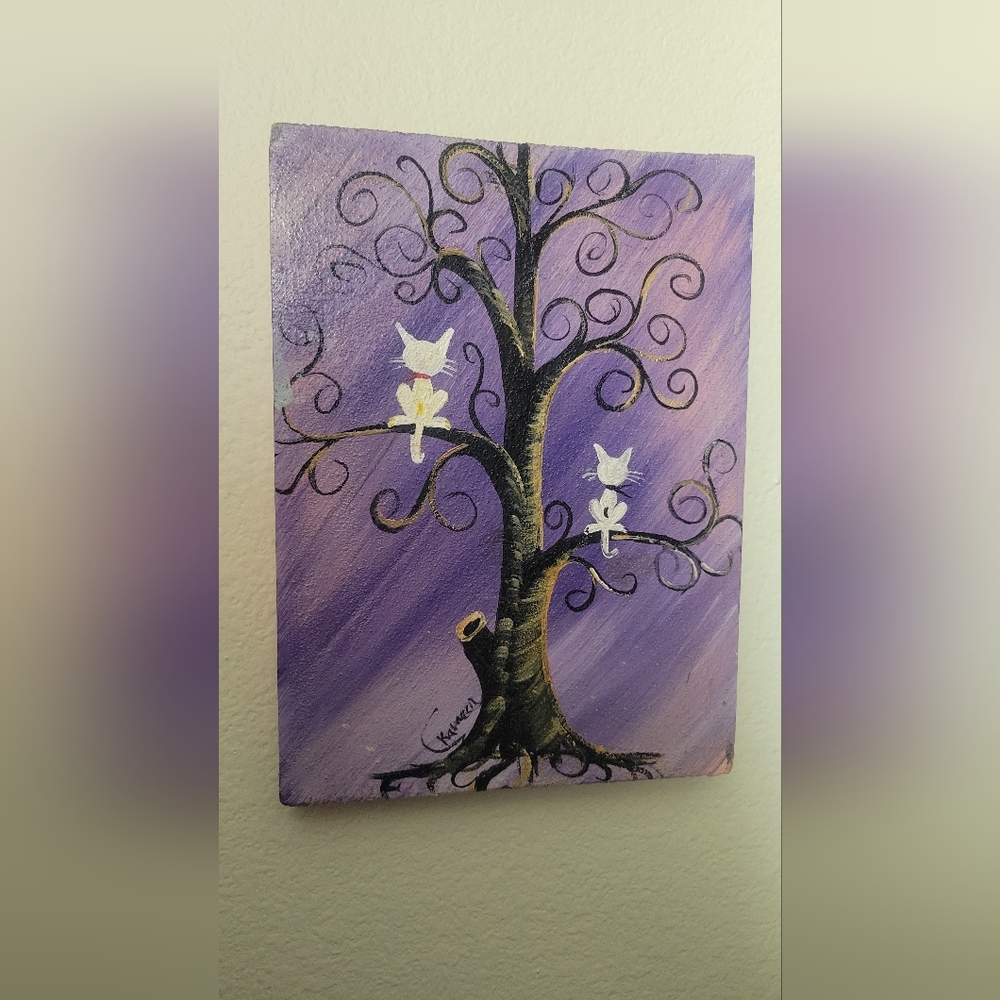 Cute Painting - Cats In A Tree